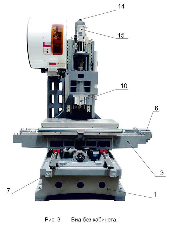 Розташування основних вузлів фрезерного обрабатывающего центра ФС85МФ3